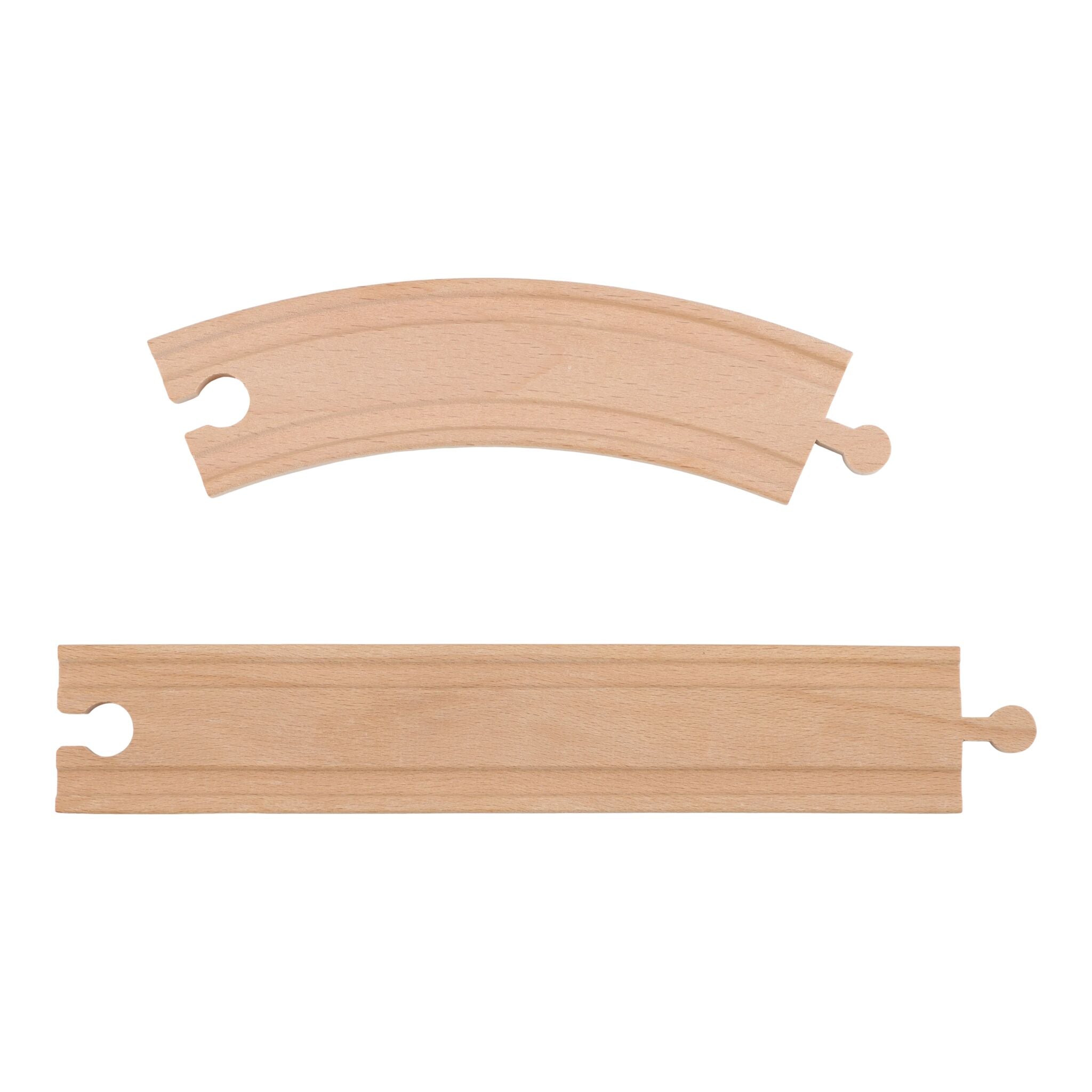 Little Dutch Wooden Train Track Crane Playset