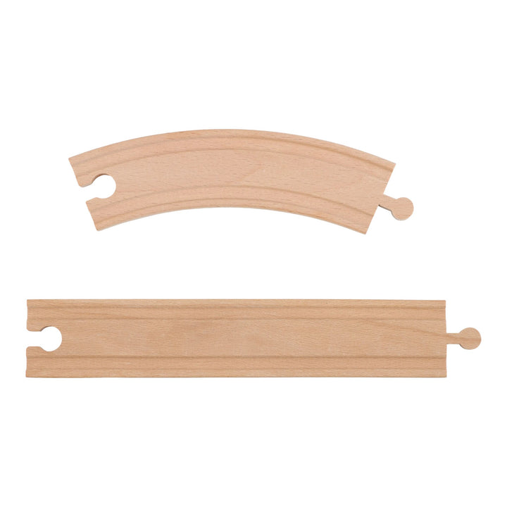 Little Dutch Wooden Train Track Crane Playset
