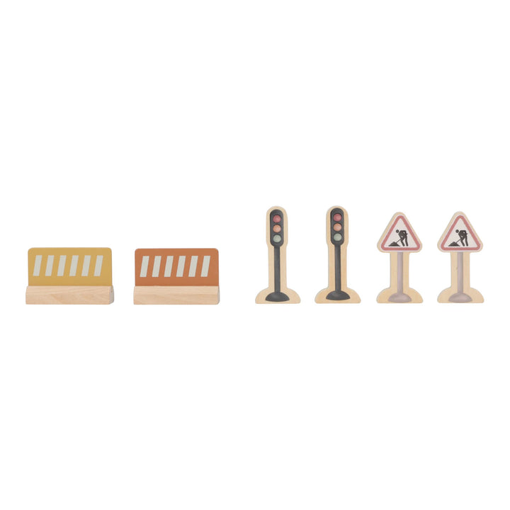 Little Dutch Wooden Train Track Crane Playset