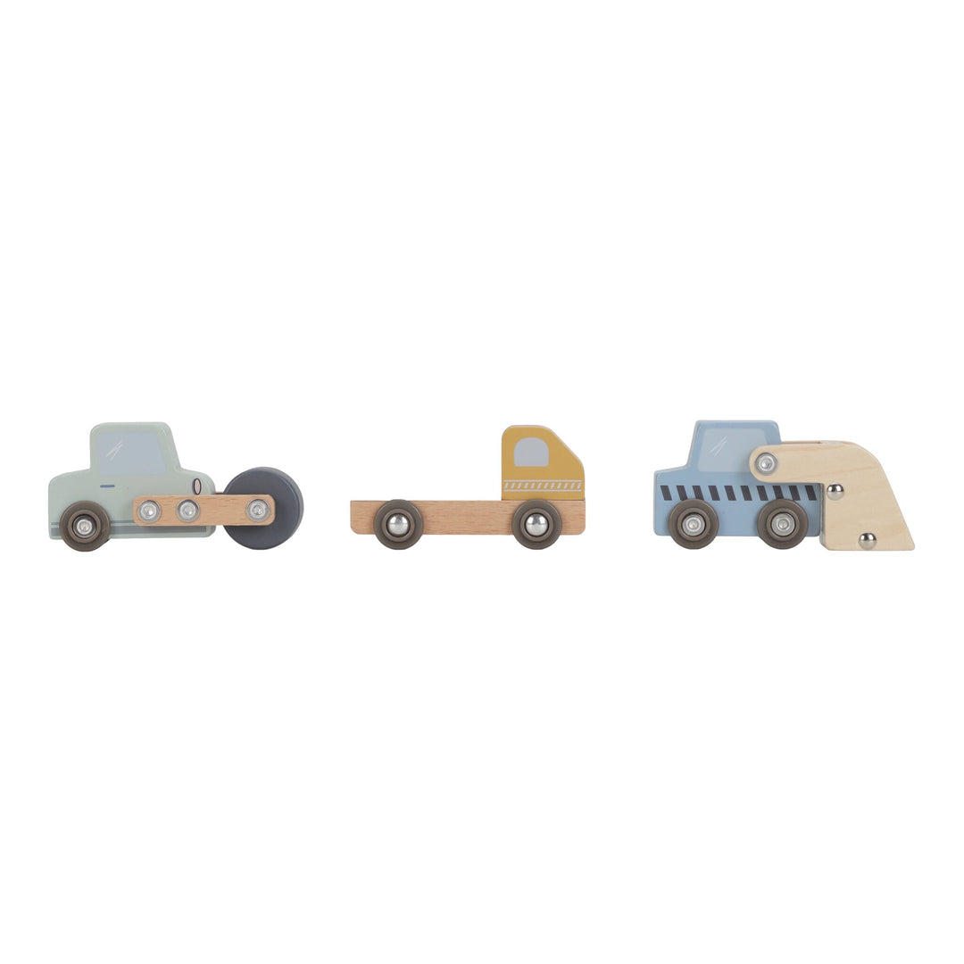 Little Dutch Wooden Train Track Crane Playset