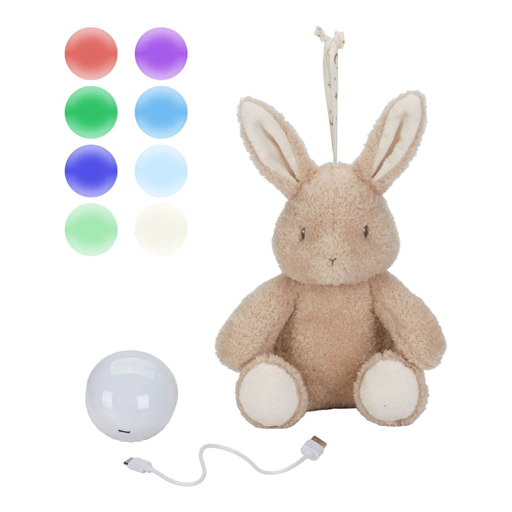 Little Dutch Cuddle Baby Bunny Light &amp; Sound – Newborn Naturals