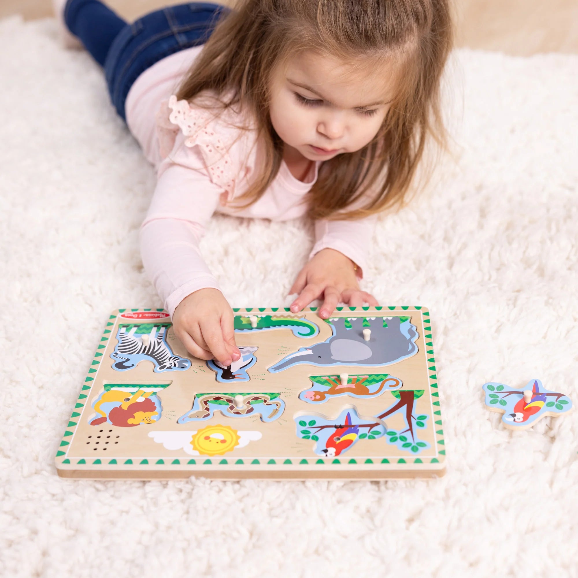 Melissa & Doug Zoo Animals Sound Puzzle – 8 Pieces