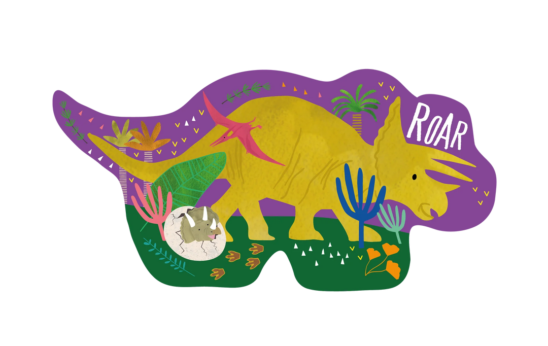 Floss &amp; Rock Dinosaur Shaped Puzzle – 12 Piece