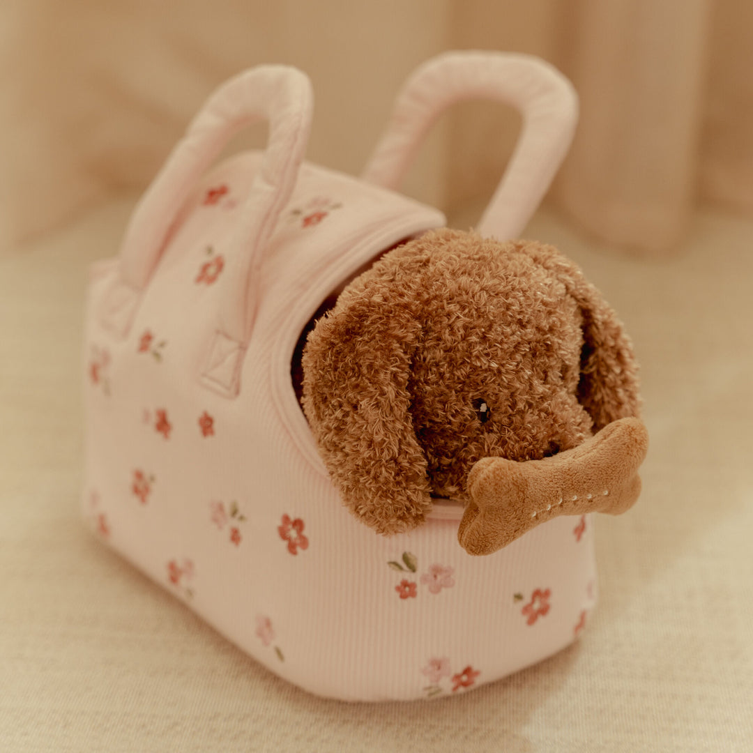 Little Dutch Cuddle Dog in Pink Carry Bag – Jackie