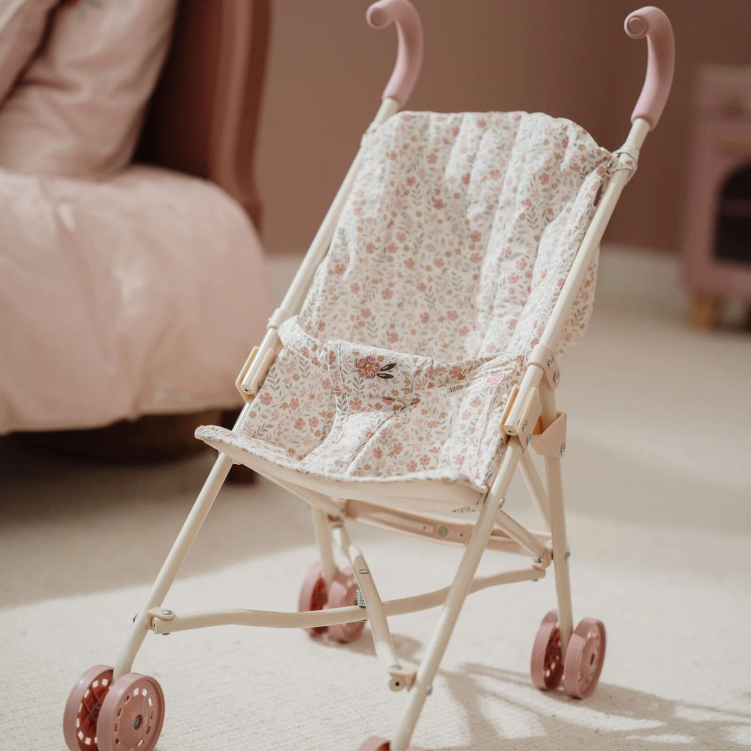 Little Dutch Metal Baby Doll Stroller – Soft Flowers