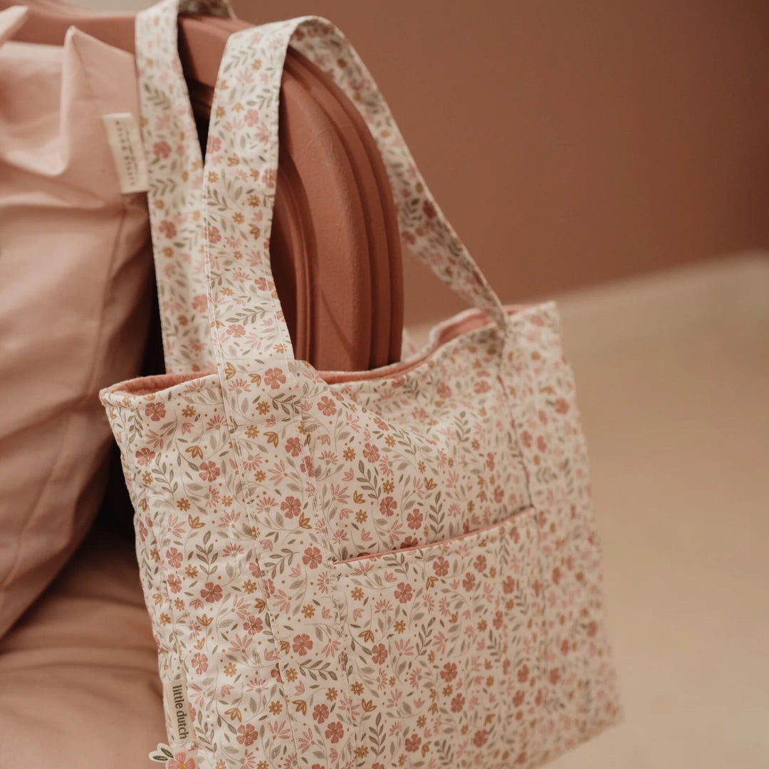 Little Dutch Baby Doll Diaper Bag Playset – Soft Flowers