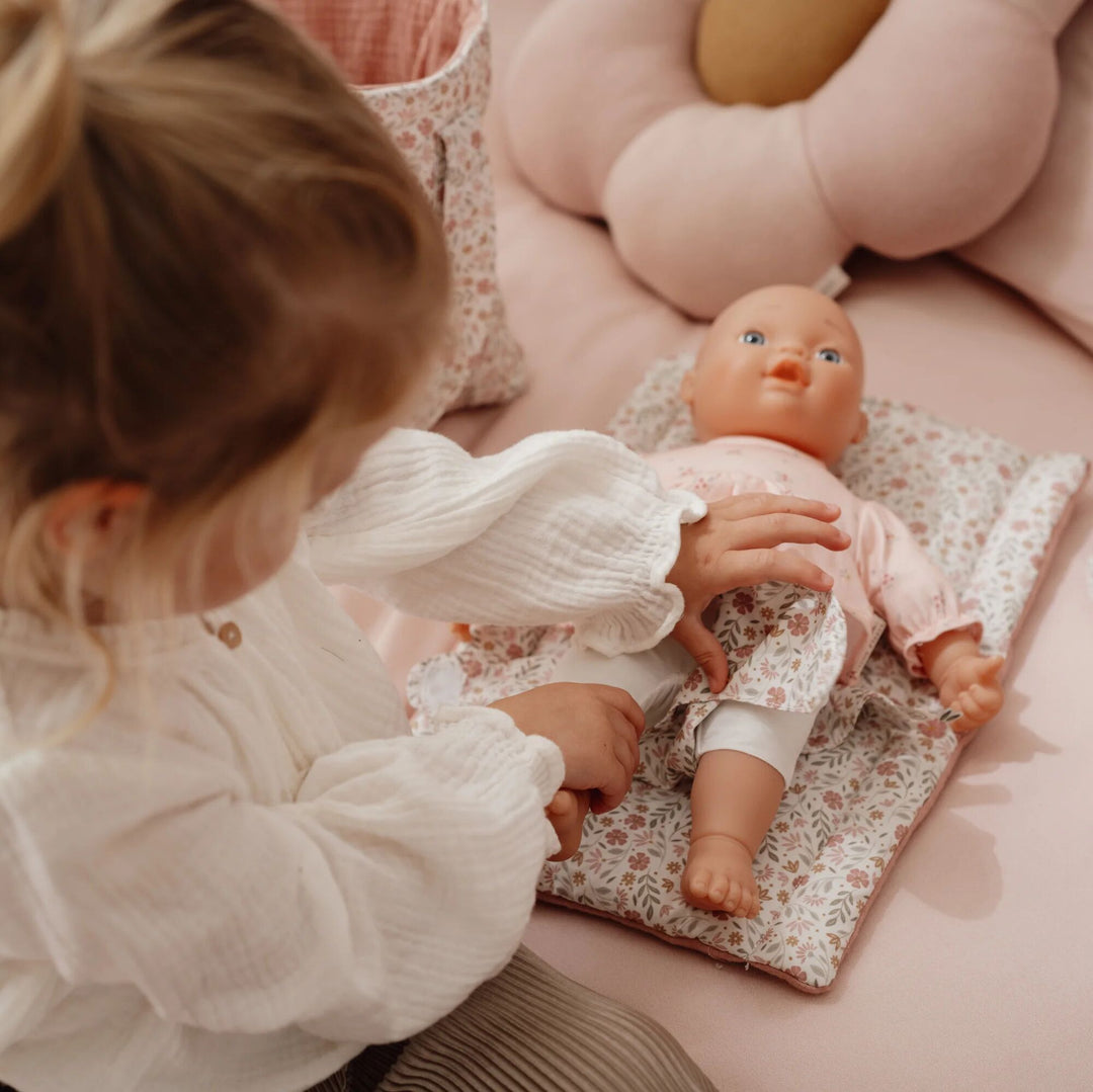 Little Dutch Baby Doll Diaper Bag Playset – Soft Flowers