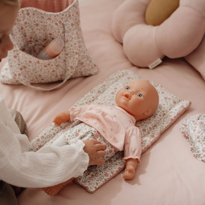 Little Dutch Baby Doll Diaper Bag Playset – Soft Flowers