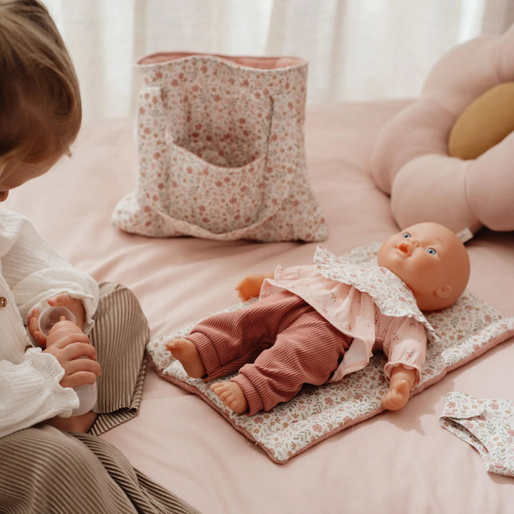 Little Dutch Baby Doll Diaper Bag Playset – Soft Flowers