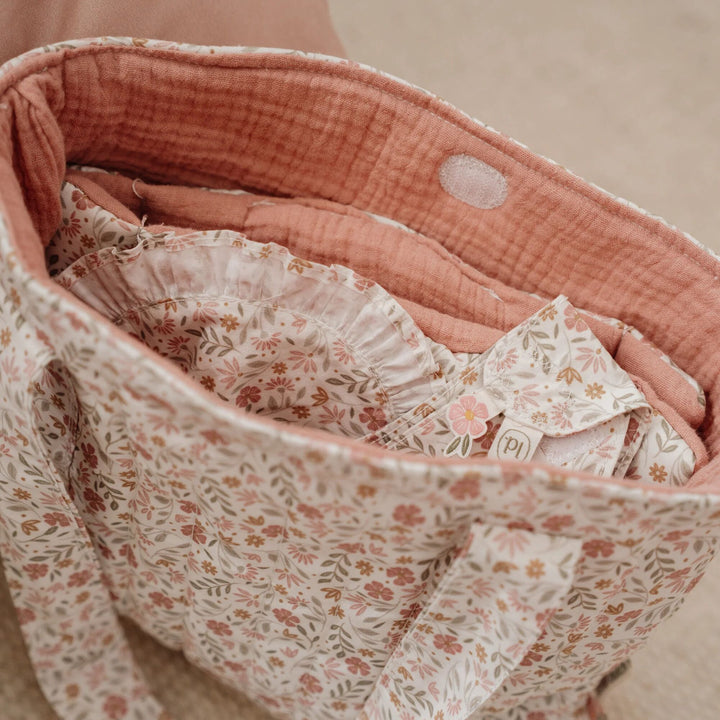 Little Dutch Baby Doll Diaper Bag Playset – Soft Flowers
