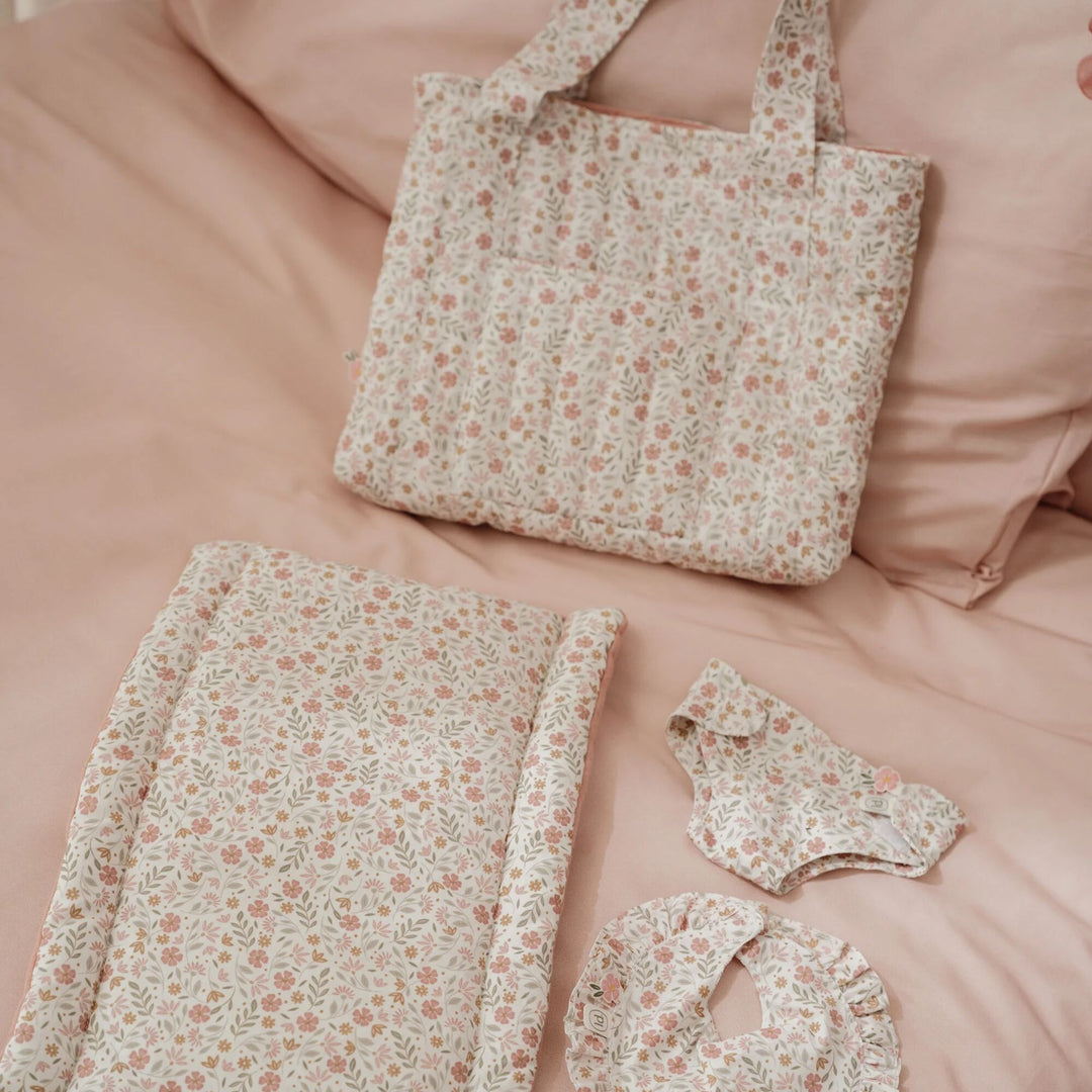 Little Dutch Baby Doll Diaper Bag Playset – Soft Flowers