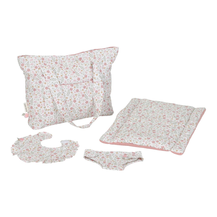 Little Dutch Baby Doll Diaper Bag Playset – Soft Flowers