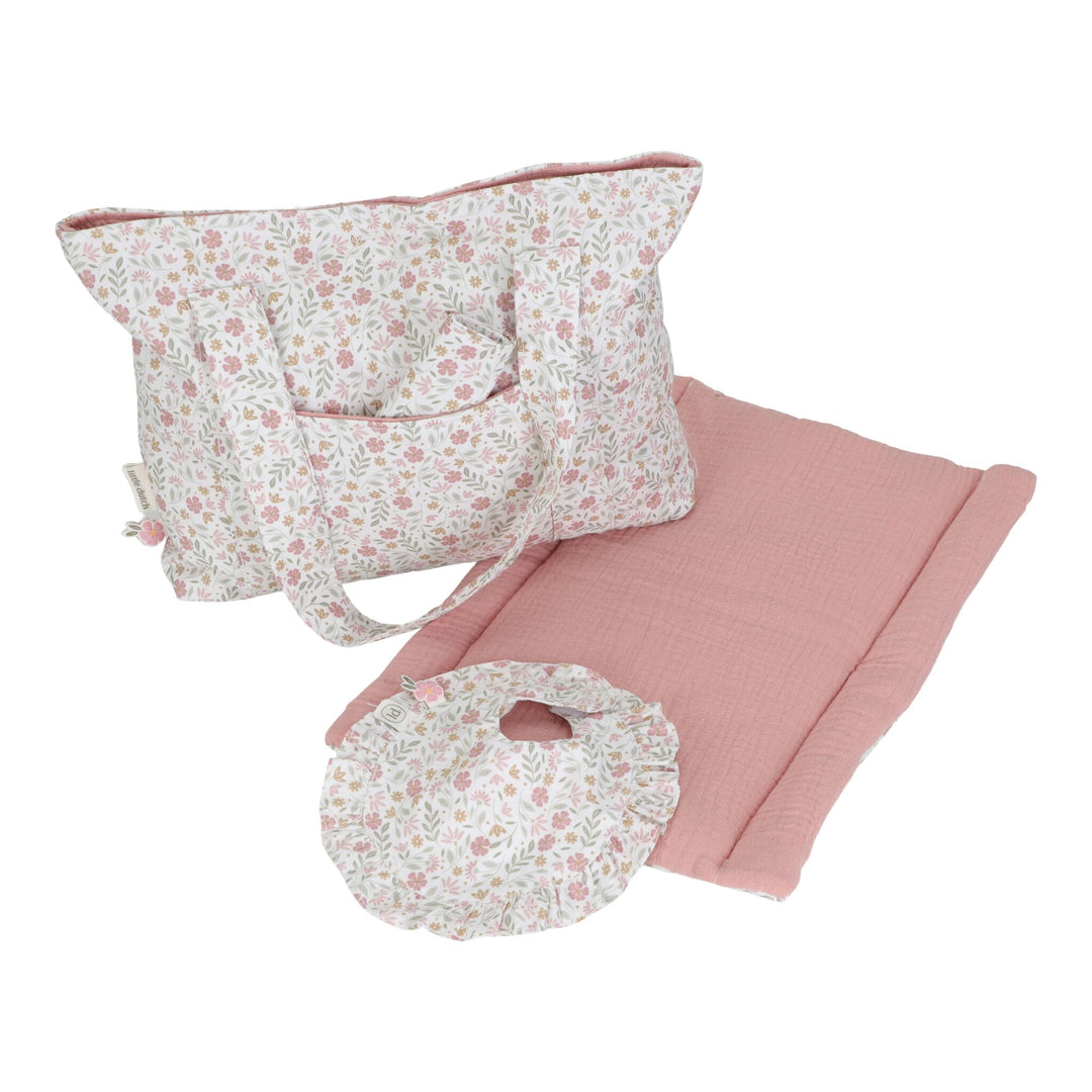 Little Dutch Baby Doll Diaper Bag Playset – Soft Flowers