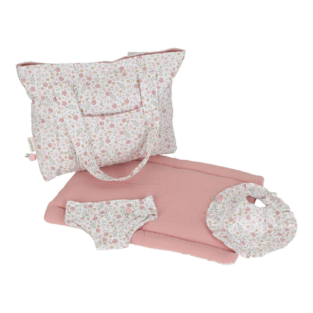 Little Dutch Baby Doll Diaper Bag Playset – Soft Flowers