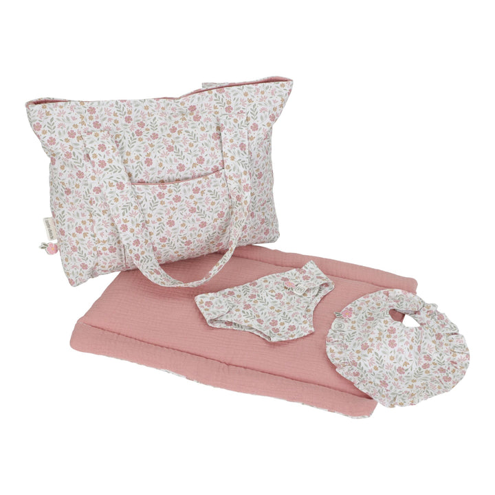 Little Dutch Baby Doll Diaper Bag Playset – Soft Flowers