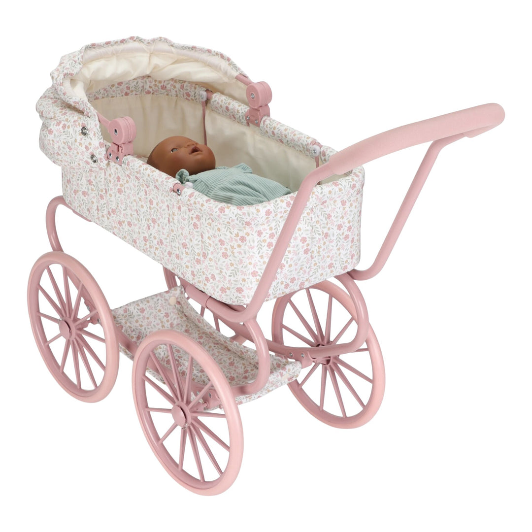 Little Dutch Vintage Metal Baby Doll Pram – Soft Flowers