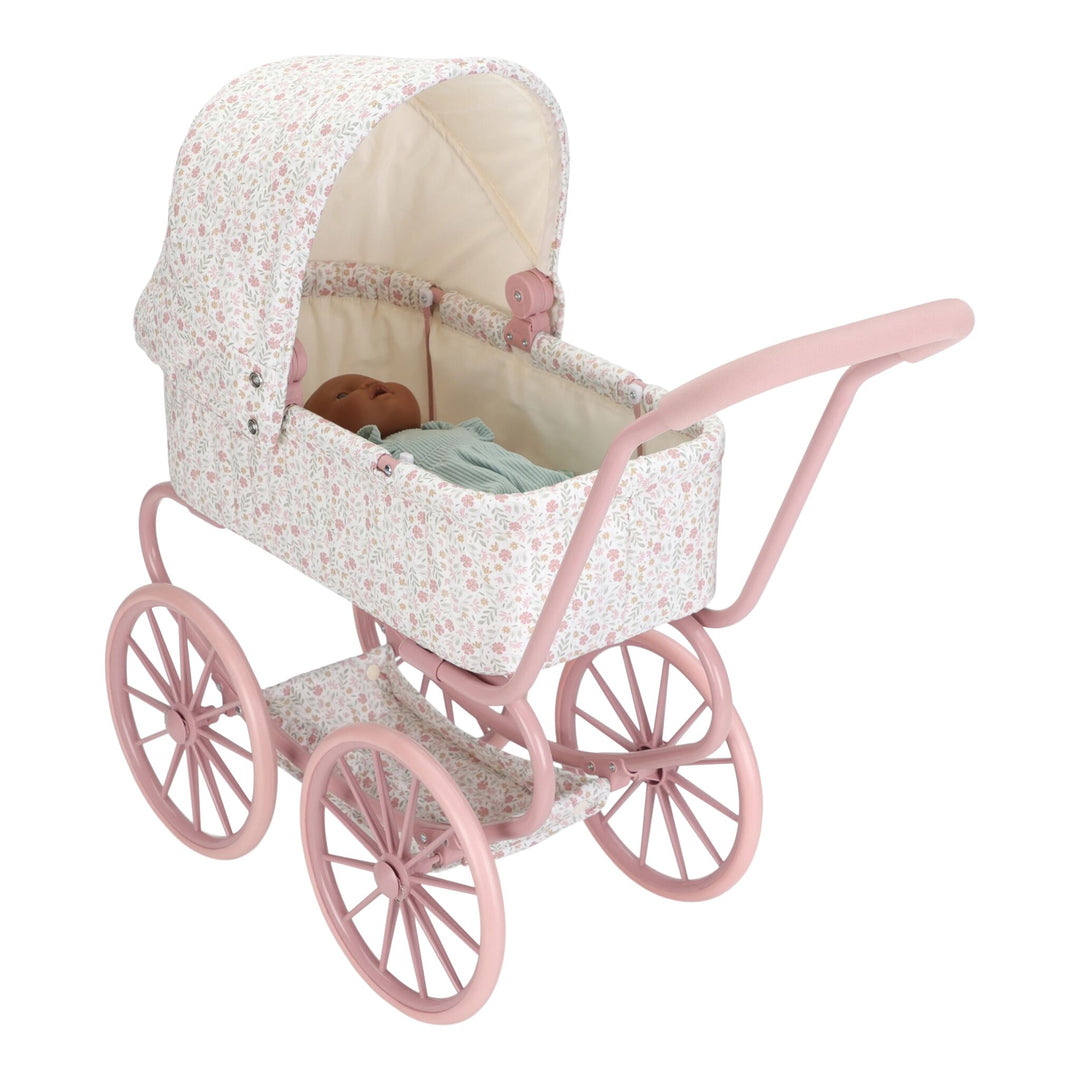 Little Dutch Vintage Metal Baby Doll Pram – Soft Flowers