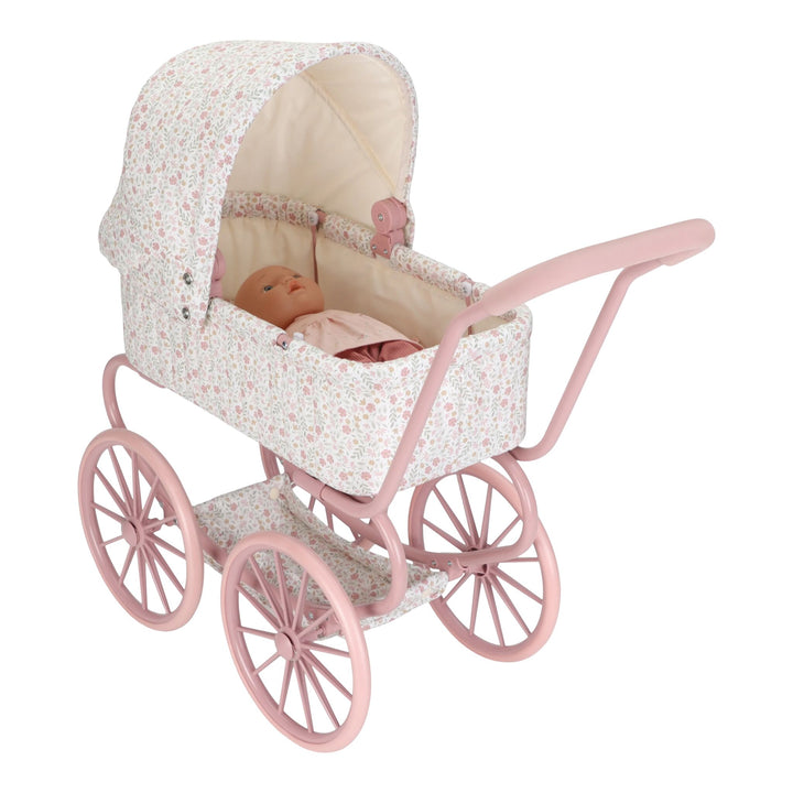 Little Dutch Vintage Metal Baby Doll Pram – Soft Flowers