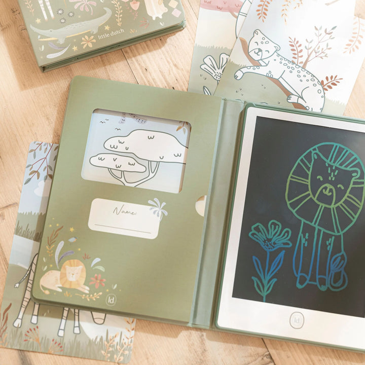 Little Dutch Safari Friends Drawing Tablet – Green