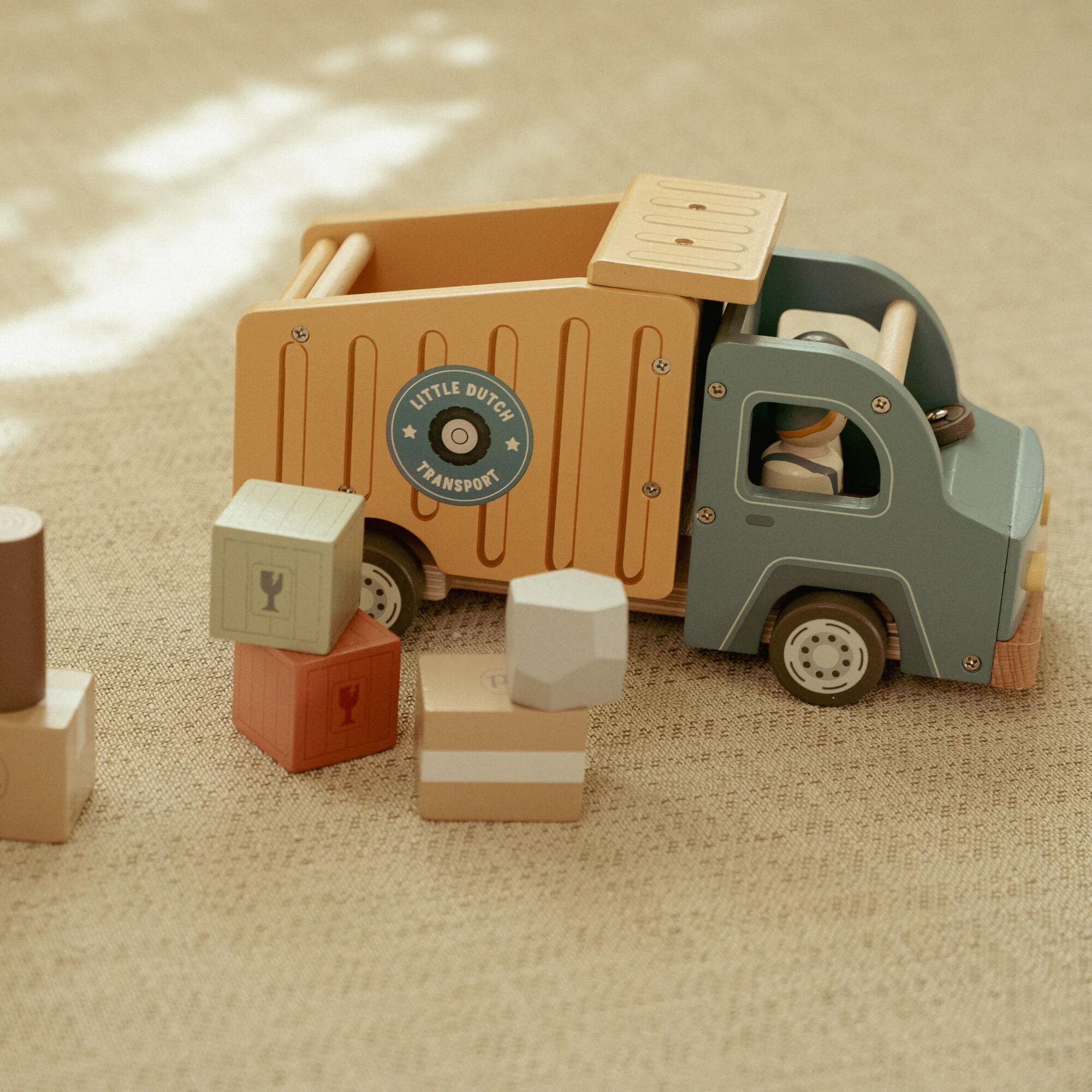 Little Dutch Wooden Dump Truck Playset