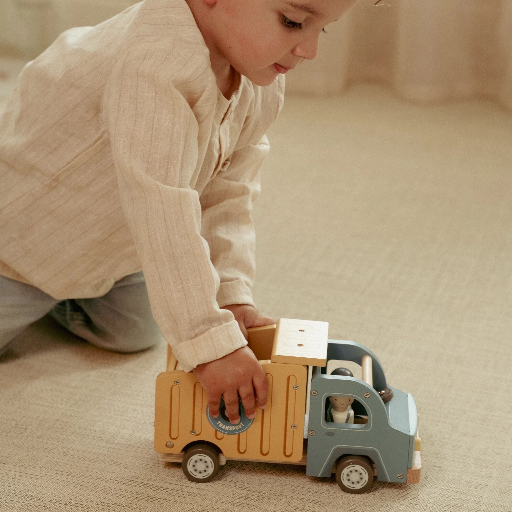 Little Dutch Wooden Dump Truck Playset