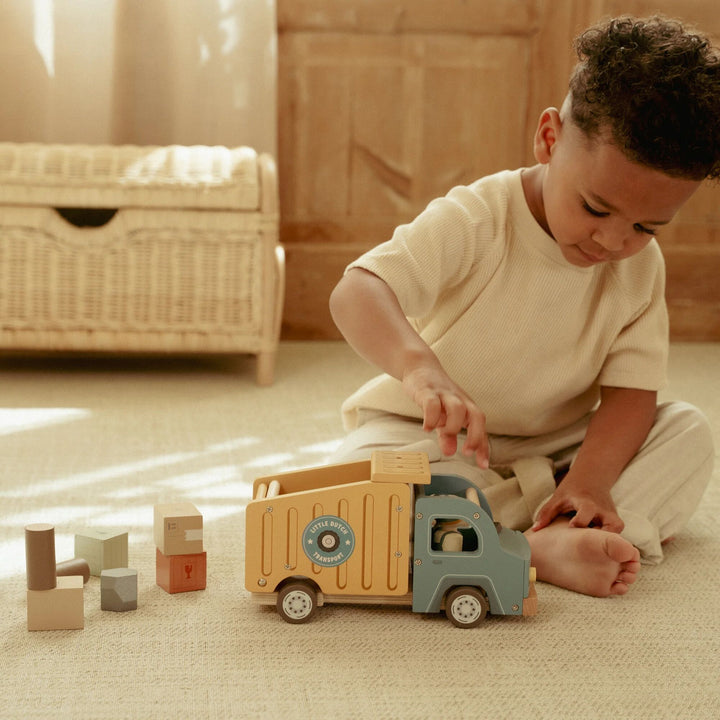 Little Dutch Wooden Dump Truck Playset