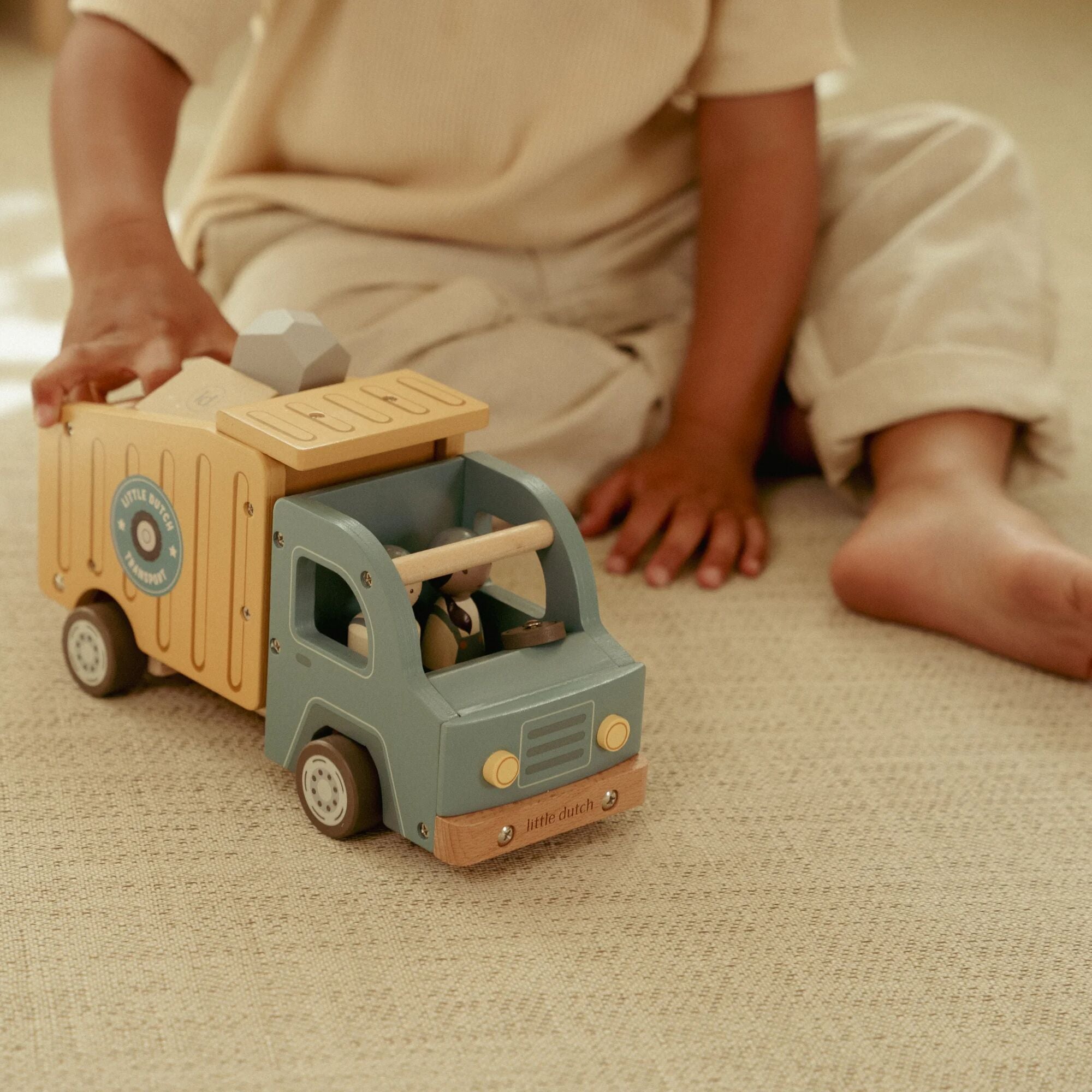 Little Dutch Wooden Dump Truck Playset