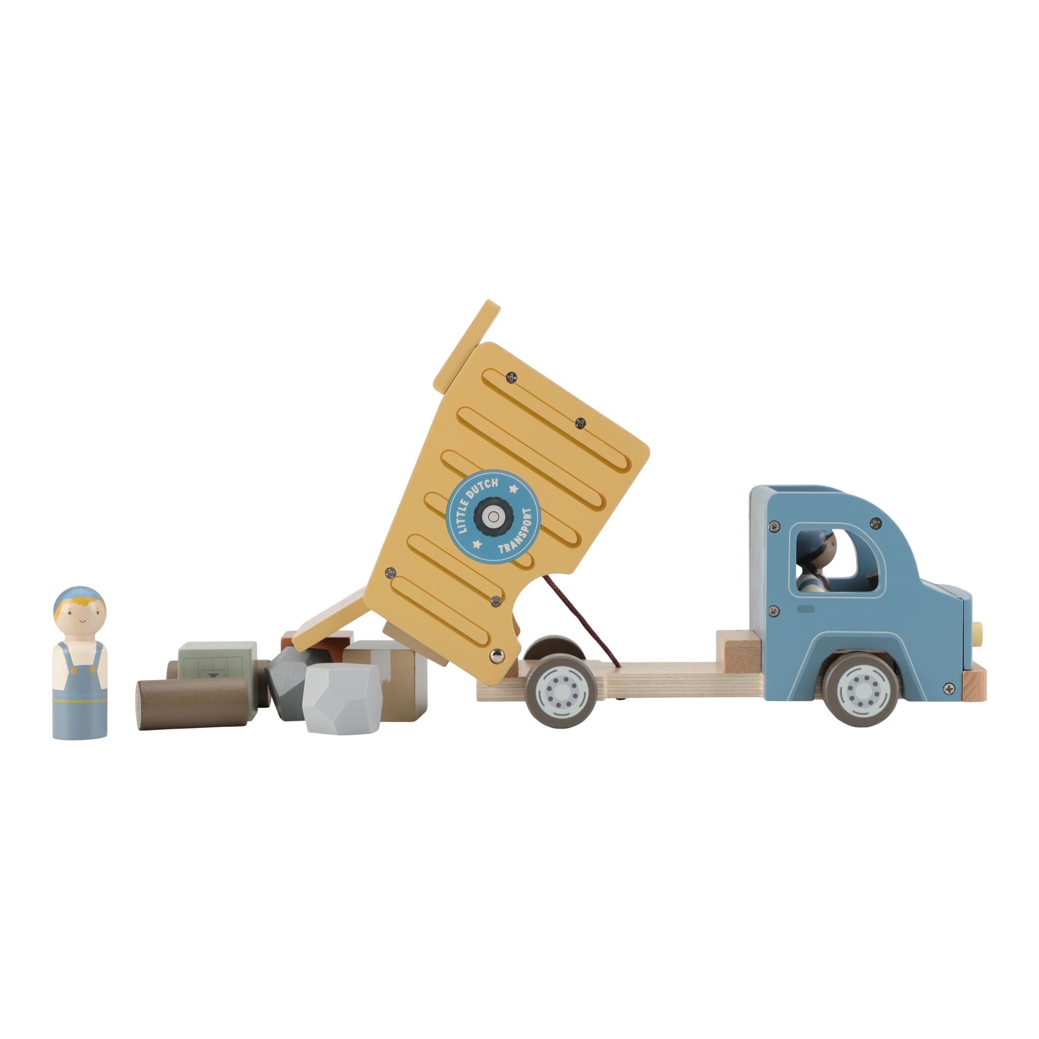 Little Dutch Wooden Dump Truck Playset