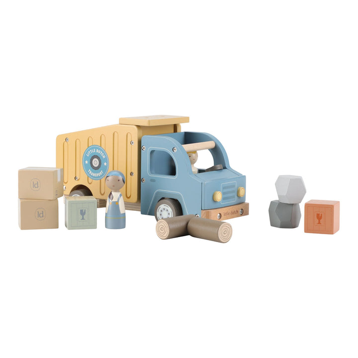 Little Dutch Wooden Dump Truck Playset
