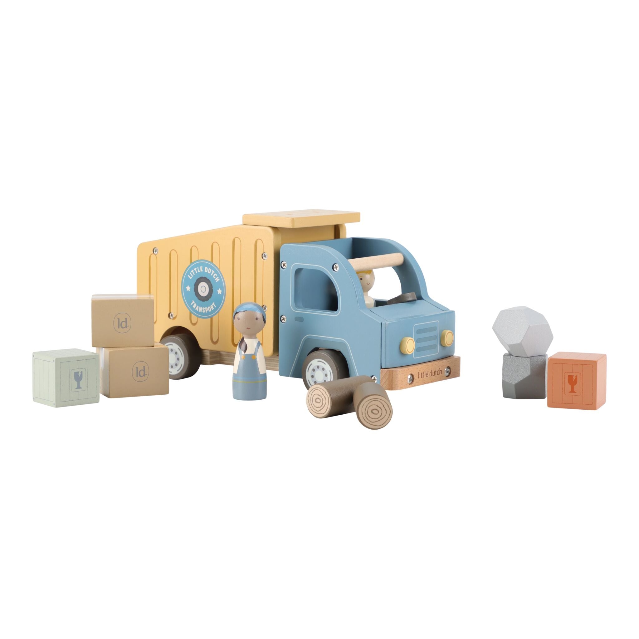 Little Dutch Wooden Dump Truck Playset