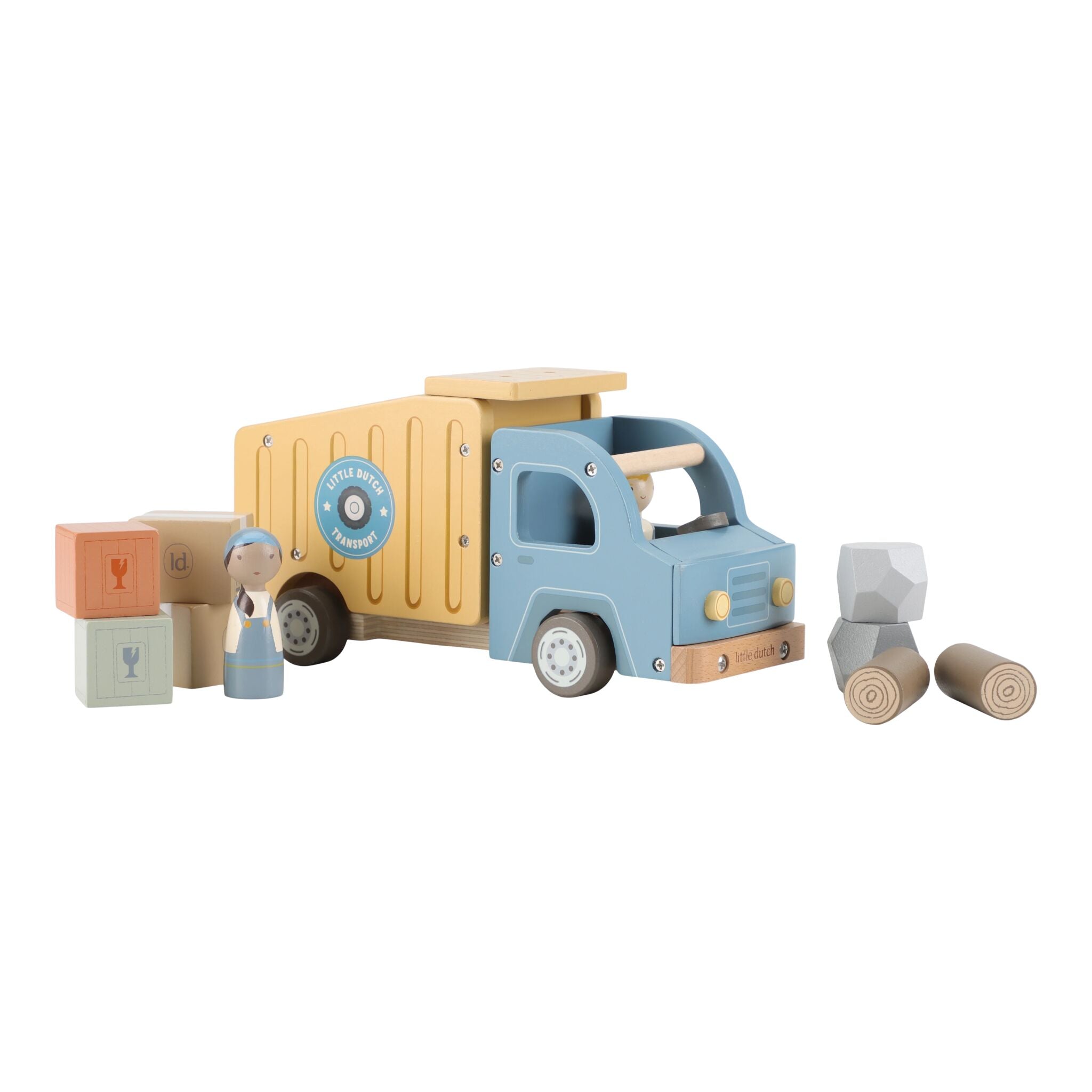 Little Dutch Wooden Dump Truck Playset