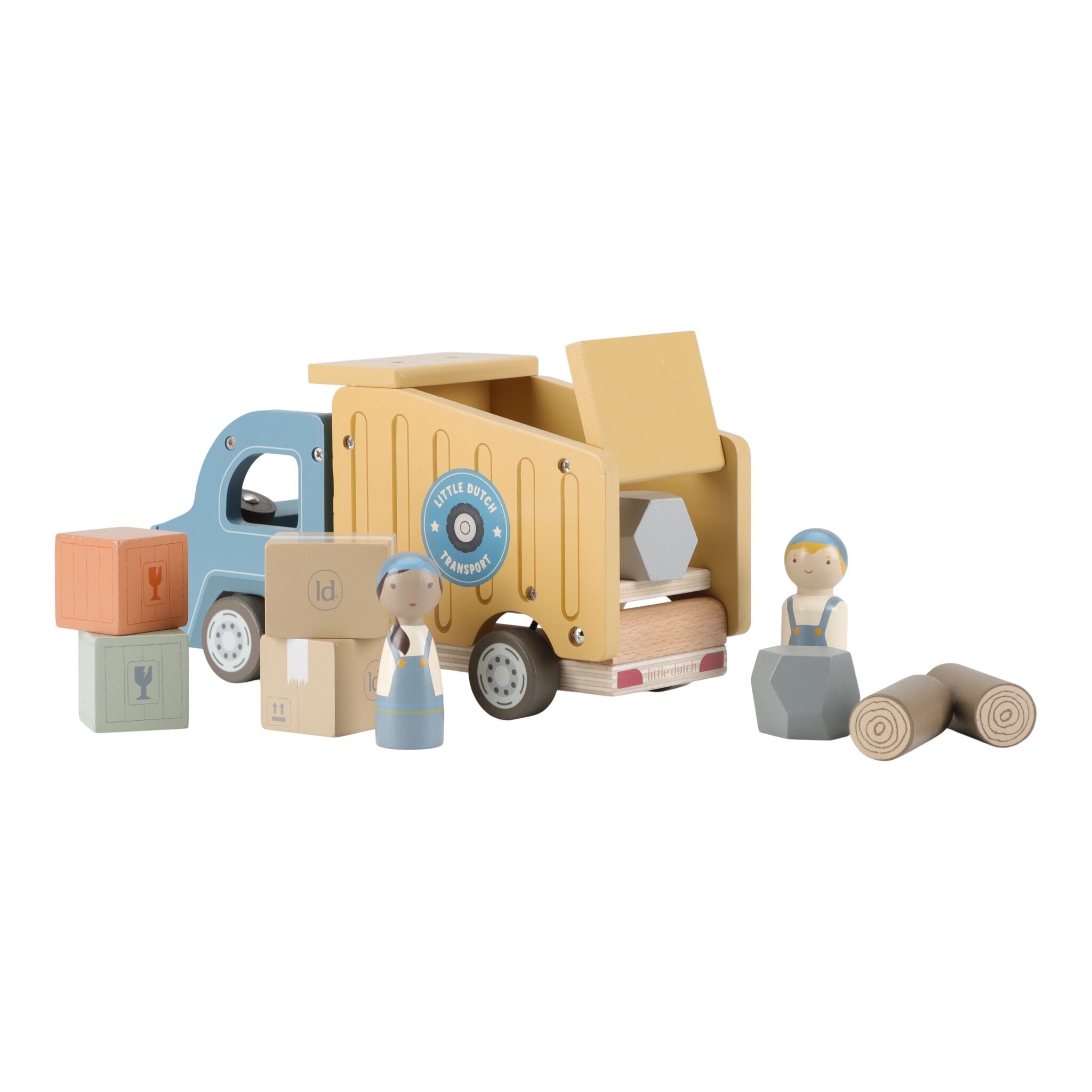 Little Dutch Wooden Dump Truck Playset