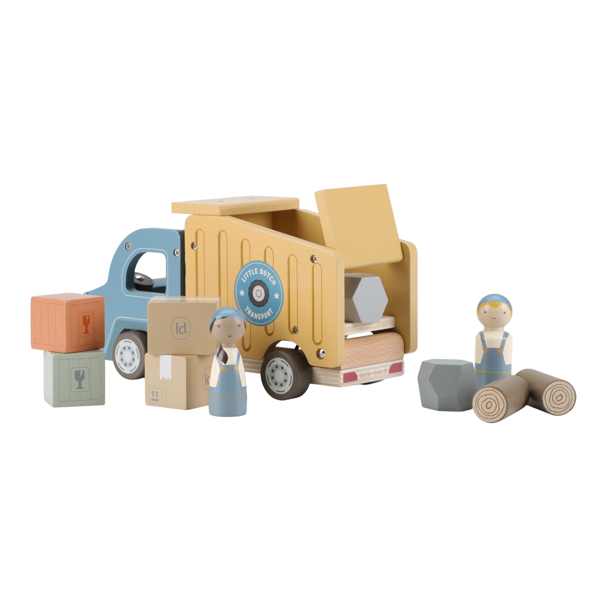 Little Dutch Wooden Dump Truck Playset