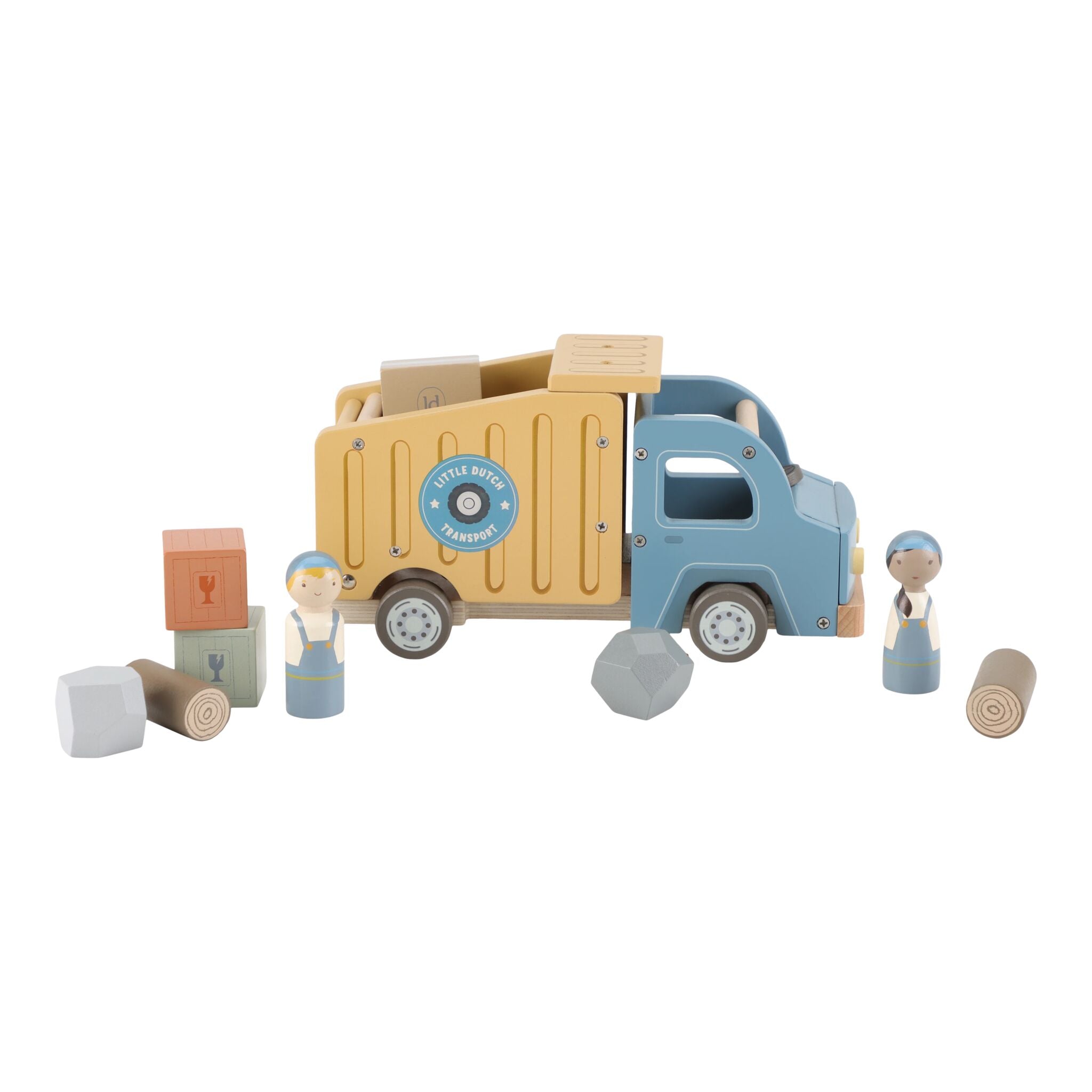 Little Dutch Wooden Dump Truck Playset