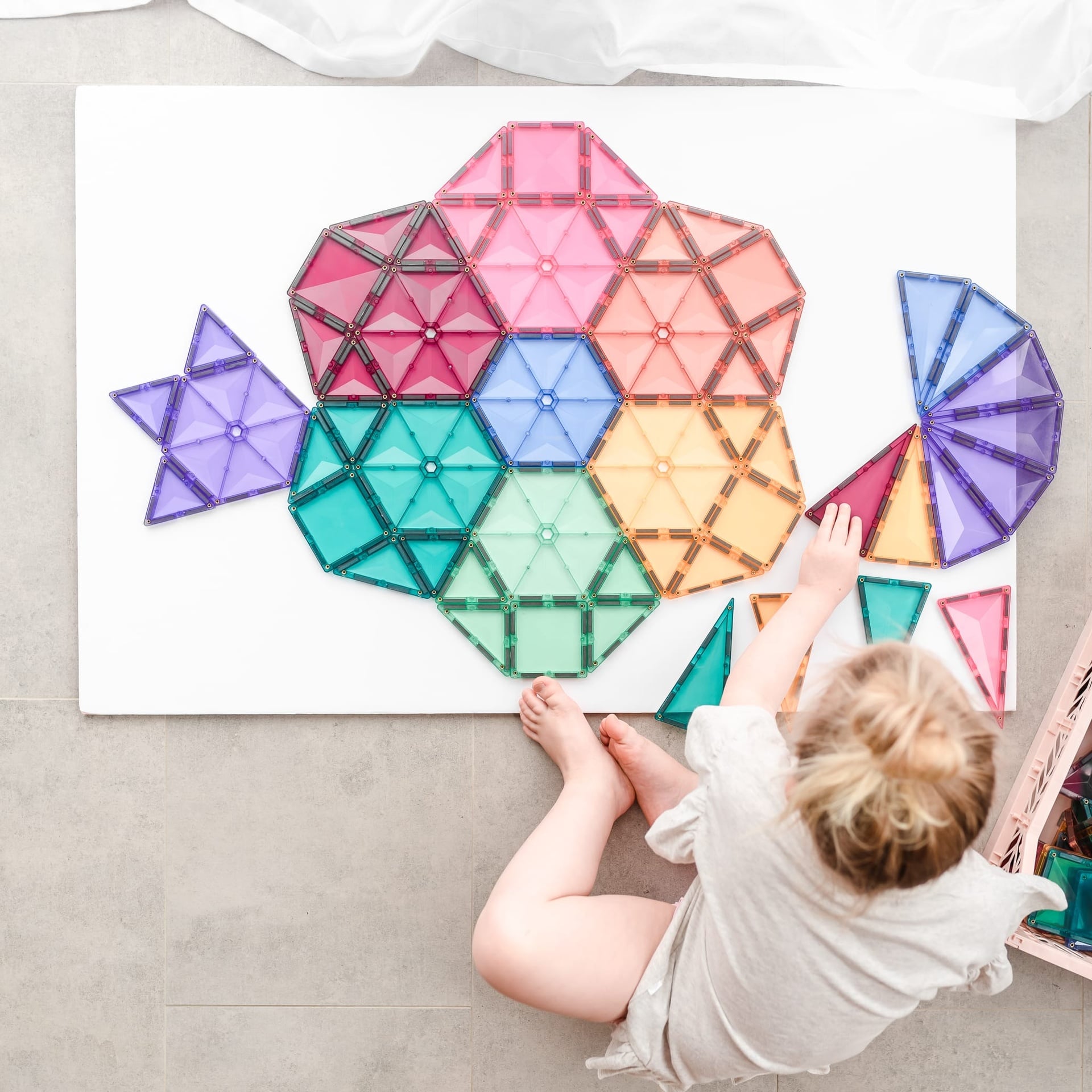 Connetix Tiles Magnetic Building Tiles Pastel Mega Pack – 202 Piece