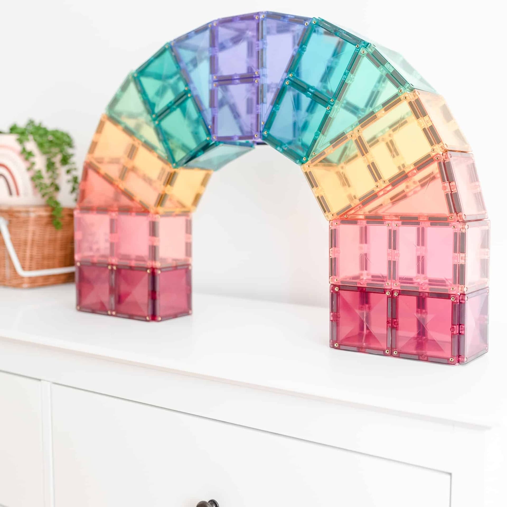 Connetix Tiles Magnetic Building Tiles Pastel Mega Pack – 202 Piece