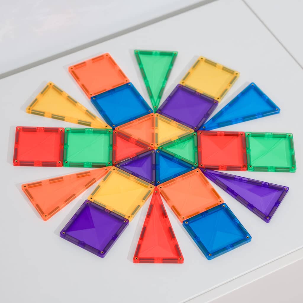 Connetix Tiles Magnetic Building Tiles Rainbow Mini Pack – 24 Piece
