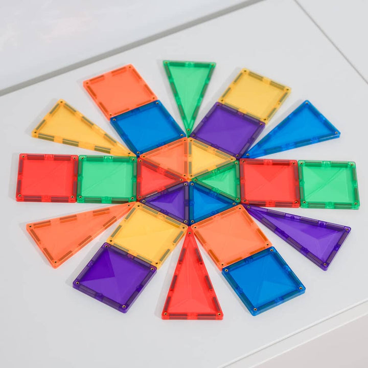 Connetix Tiles Magnetic Building Tiles Rainbow Mini Pack – 24 Piece