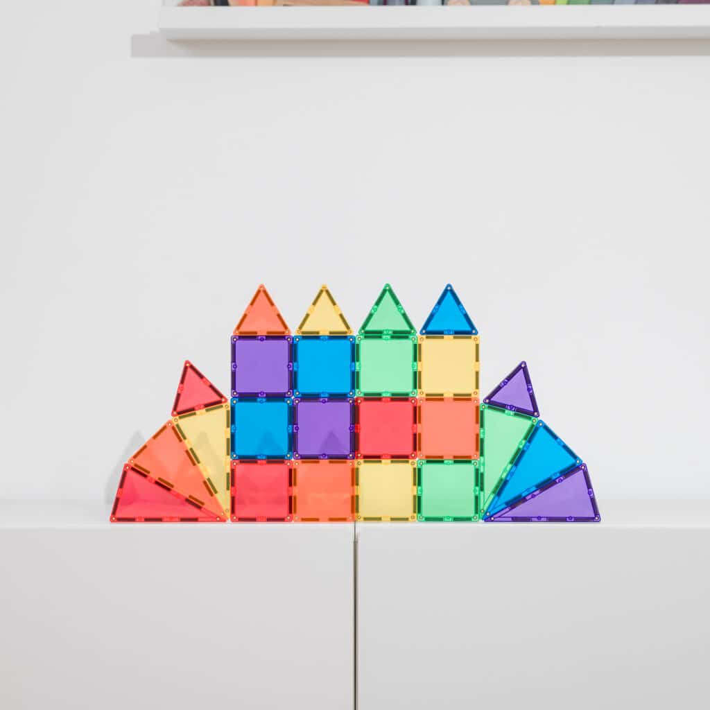 Connetix Tiles Magnetic Building Tiles Rainbow Mini Pack – 24 Piece