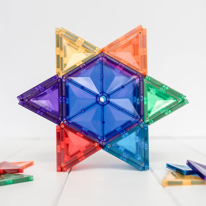 Connetix Tiles Magnetic Building Tiles Rainbow Geometry Pack – 30 Piece