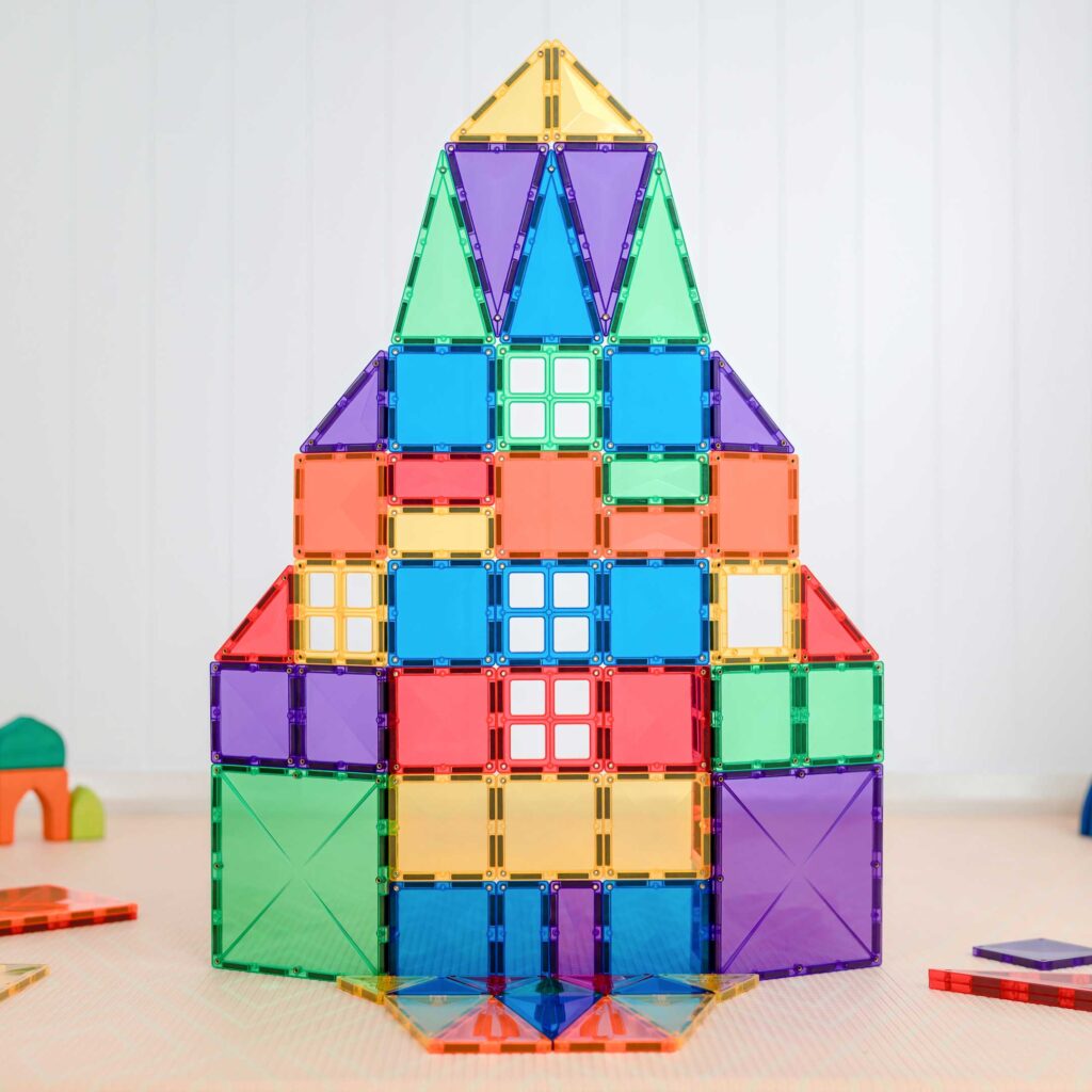 Connetix Tiles Magnetic Building Tiles Rainbow Creative Pack – 102 Piece