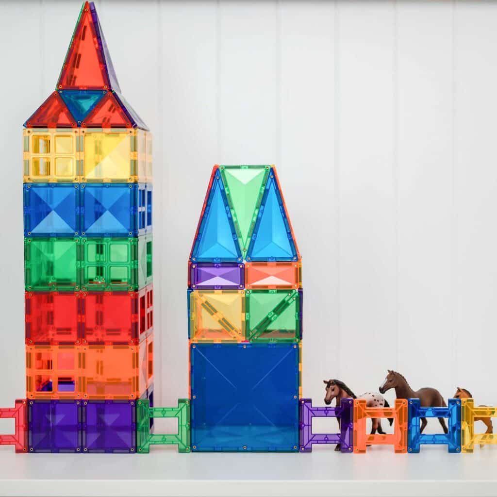 Connetix Tiles Magnetic Building Tiles Rainbow Creative Pack – 102 Piece
