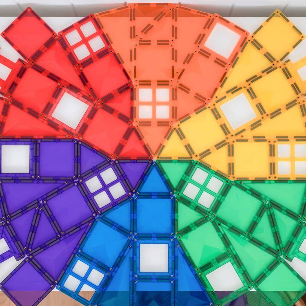 Connetix Tiles Magnetic Building Tiles Rainbow Creative Pack – 102 Piece