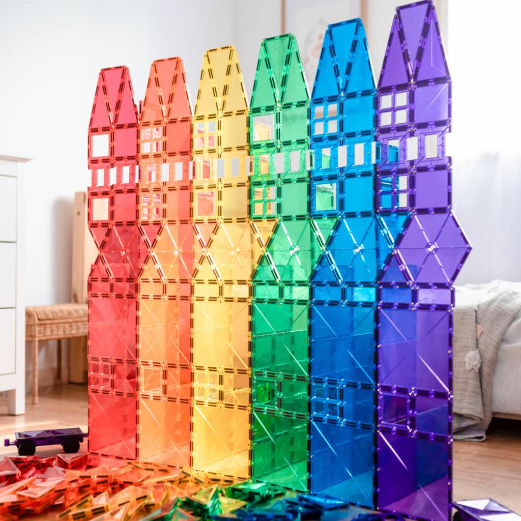 Connetix Tiles Magnetic Building Tiles Rainbow Mega Pack – 212 Piece