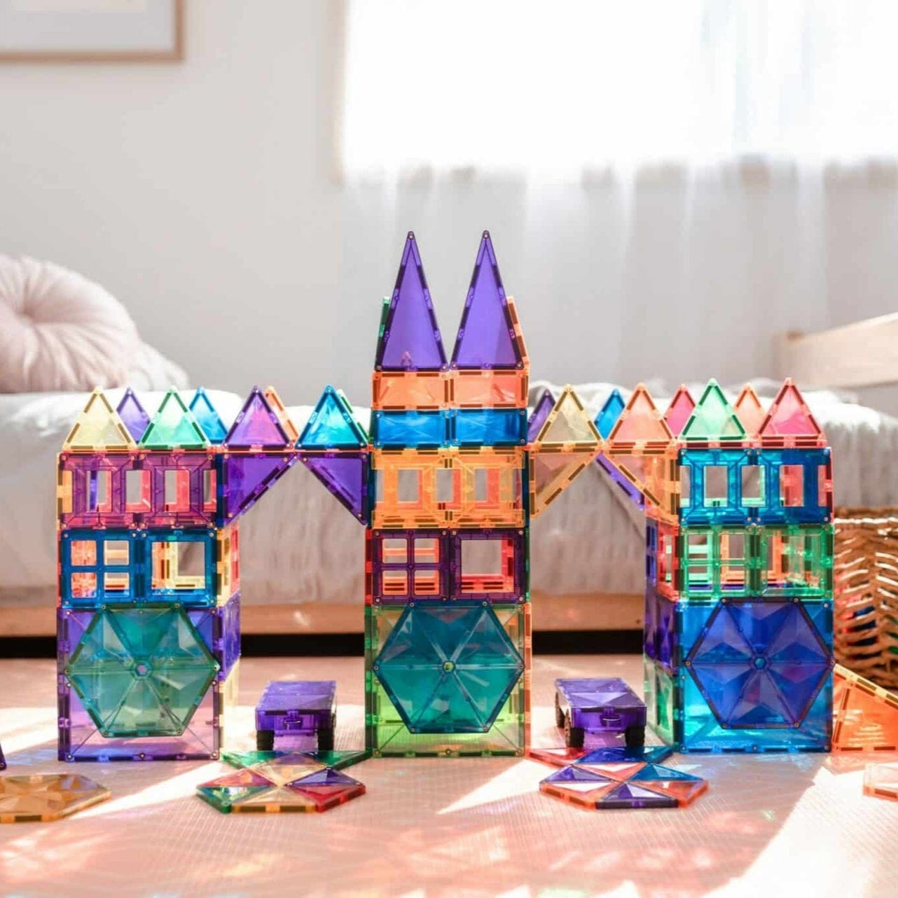 Connetix Tiles Magnetic Building Tiles Rainbow Mega Pack – 212 Piece