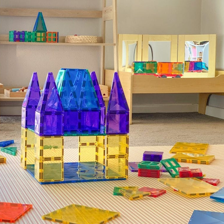 Connetix Tiles Magnetic Building Tiles Rainbow Blue &amp; Green Base Plate – 2 Piece