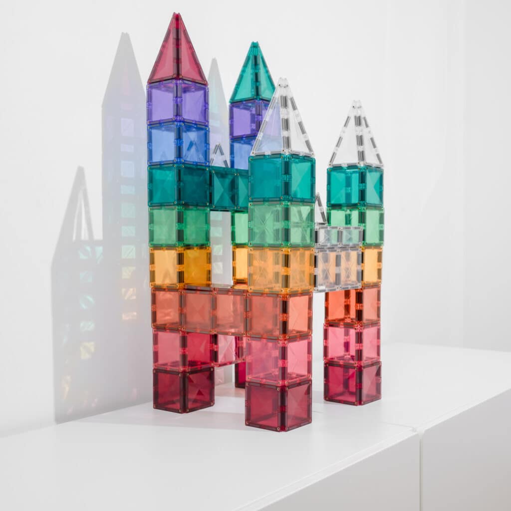 Connetix Tiles Magnetic Building Tiles Pastel Square Pack – 40 Piece