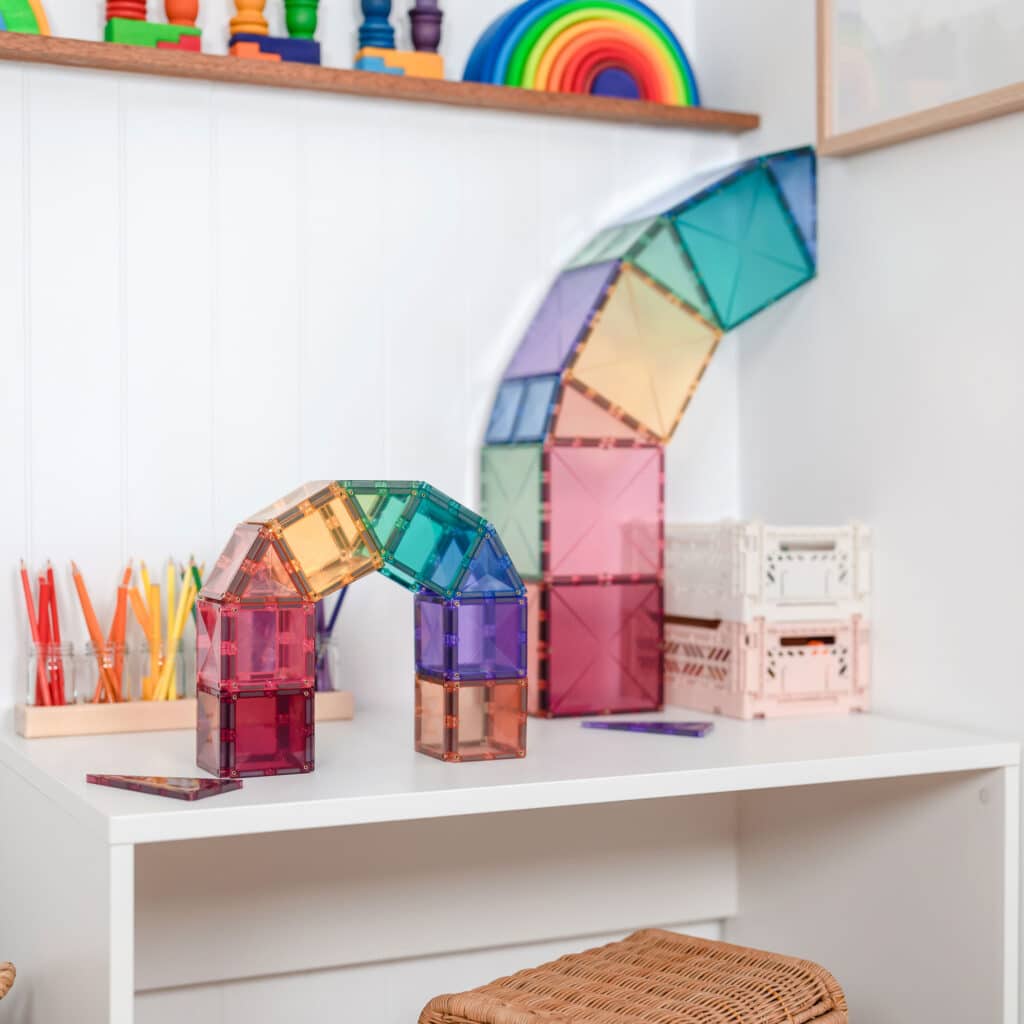 Connetix Tiles Magnetic Building Tiles Pastel Starter Pack – 64 Piece
