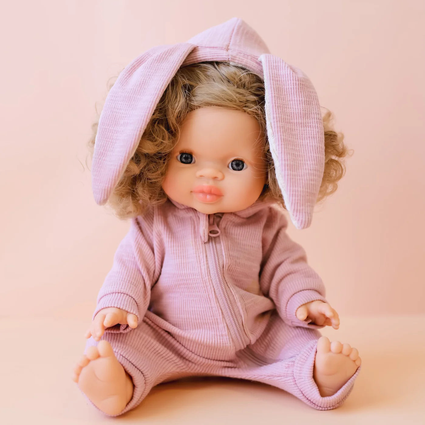 Tiny Harlow Tiny Threads Baby Doll Bunny Ear Onsie – Pink