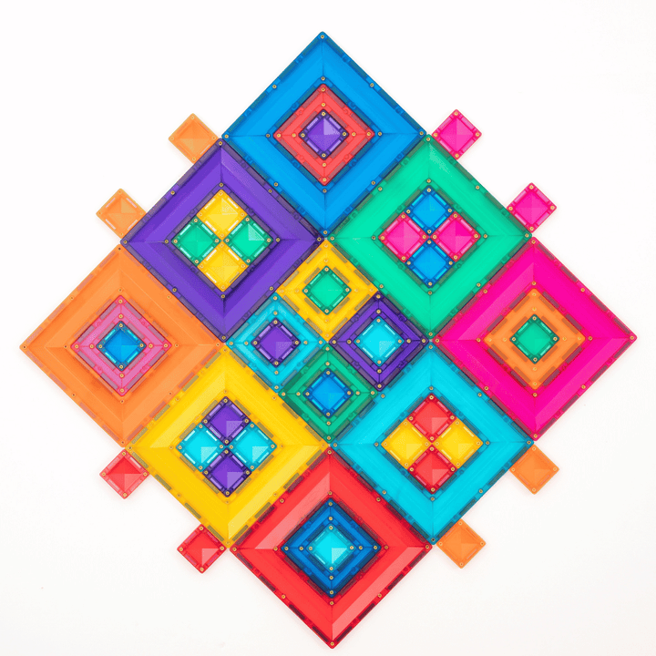 Connetix Tiles Magnetic Building Tiles Bright Portal Pack – 48 Piece